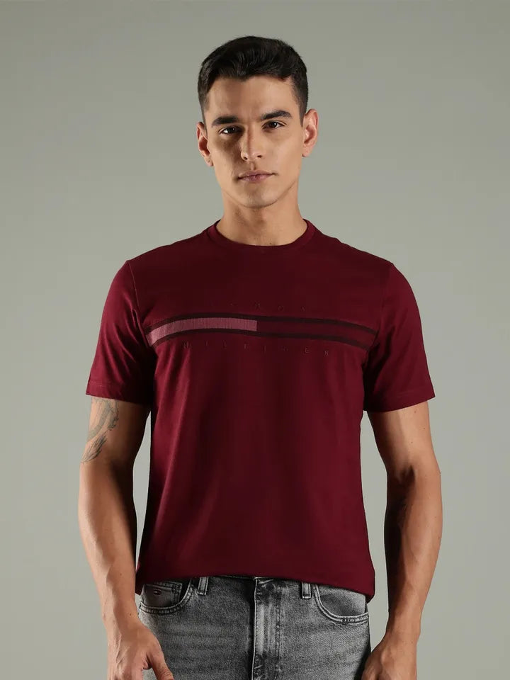 Tommy Hilfiger Men Brand Logo Printed Short Sleeves T-Shirt