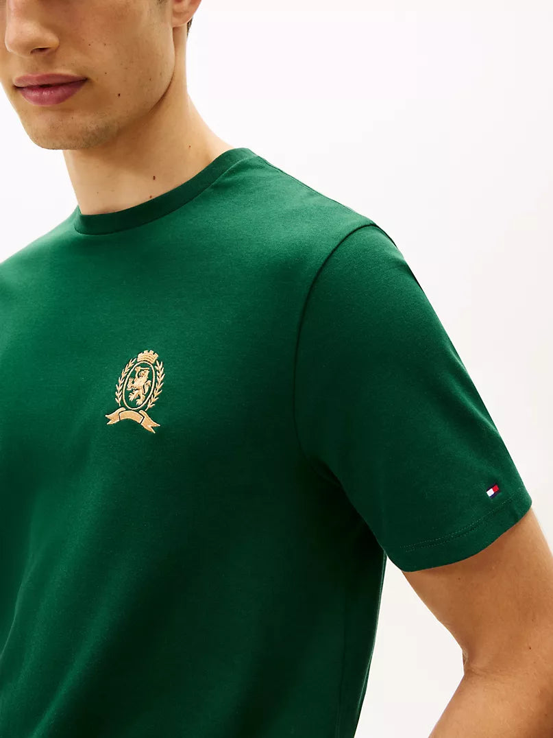Tommy Hilfiger-Embroidered Crest Logo T-Shirt