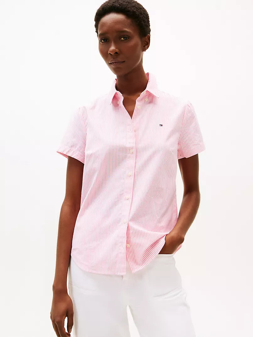 Tommy Hilfiger-Short-Sleeve Stripe Oxford Shirt