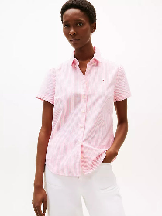 Tommy Hilfiger-Short-Sleeve Stripe Oxford Shirt