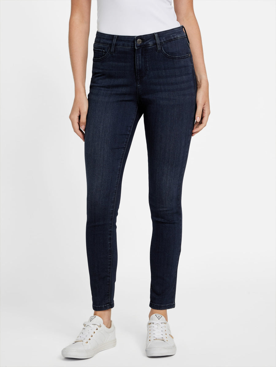 GUESS-Eco Carina Mid-Rise Bling Pocket Skinny Jeans
