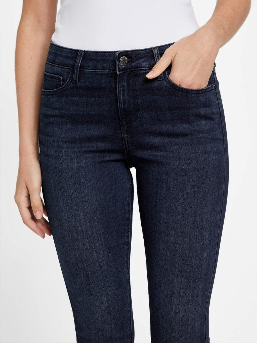 GUESS-Eco Carina Mid-Rise Bling Pocket Skinny Jeans