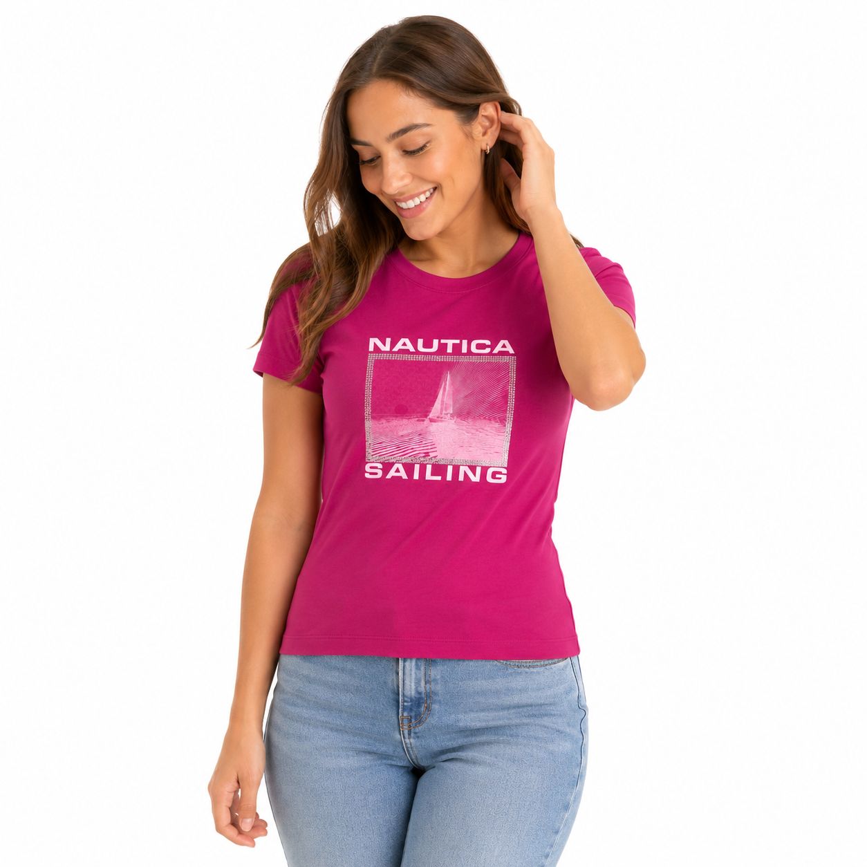 Náutica Rhinestone Sailing Graphic T-Shirt