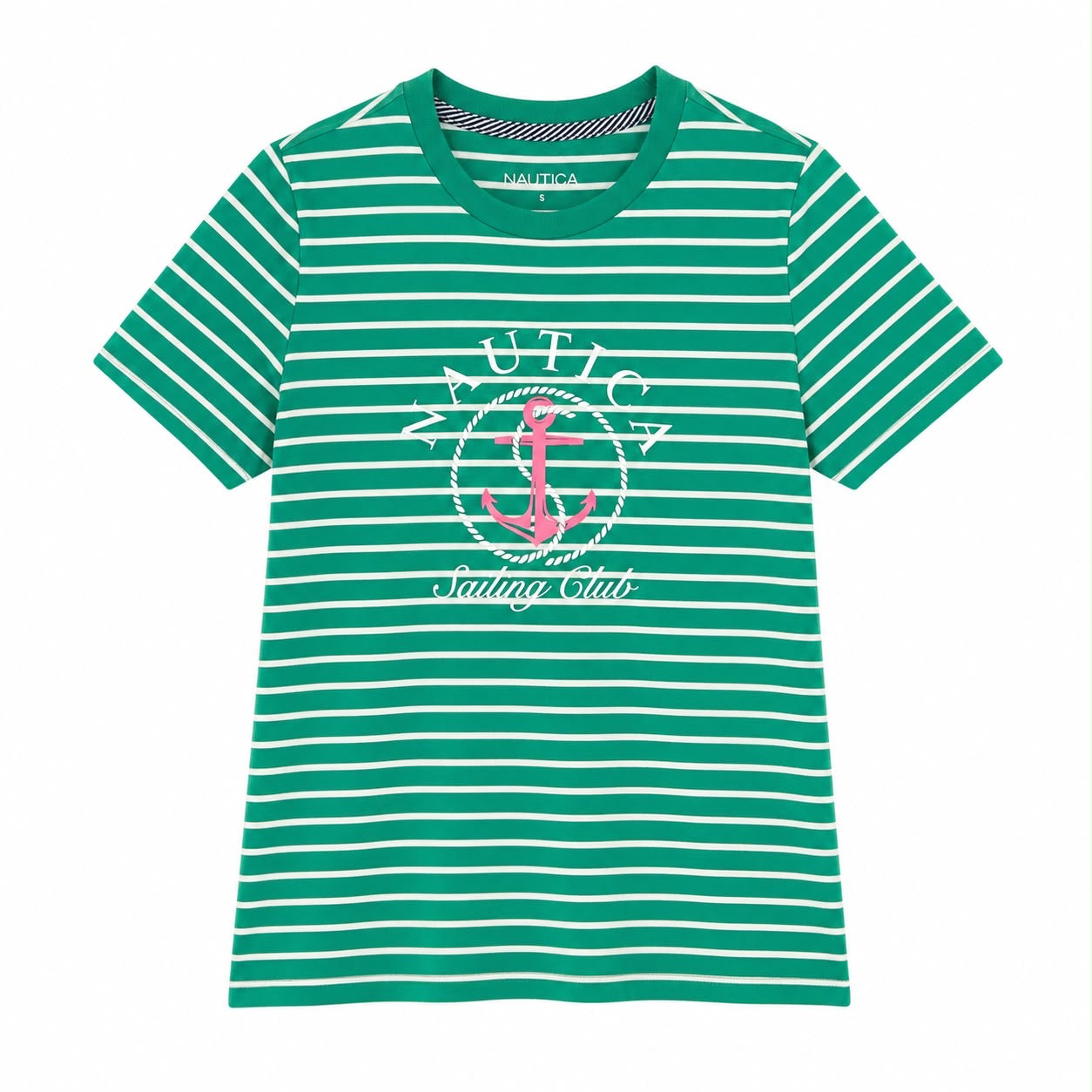 Nautica Green and white striped t-shirt Women’s