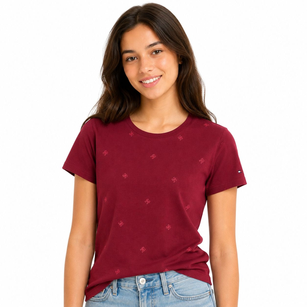 Tommy Hilfiger short-sleeved T-shirt in dark red