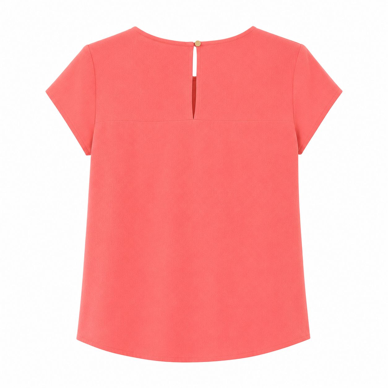 A’gaci Short-sleeved coral blouse with round neckline Women’s