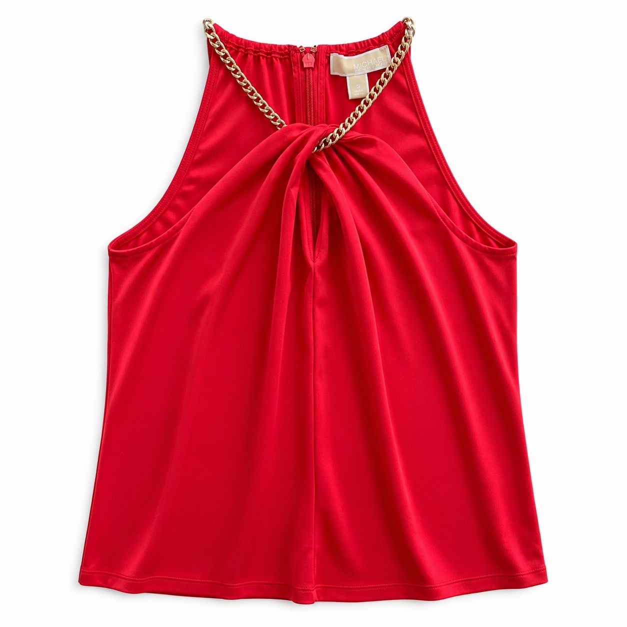 Michael Kors blouse is a red t-shirt with a halter collar Women’s