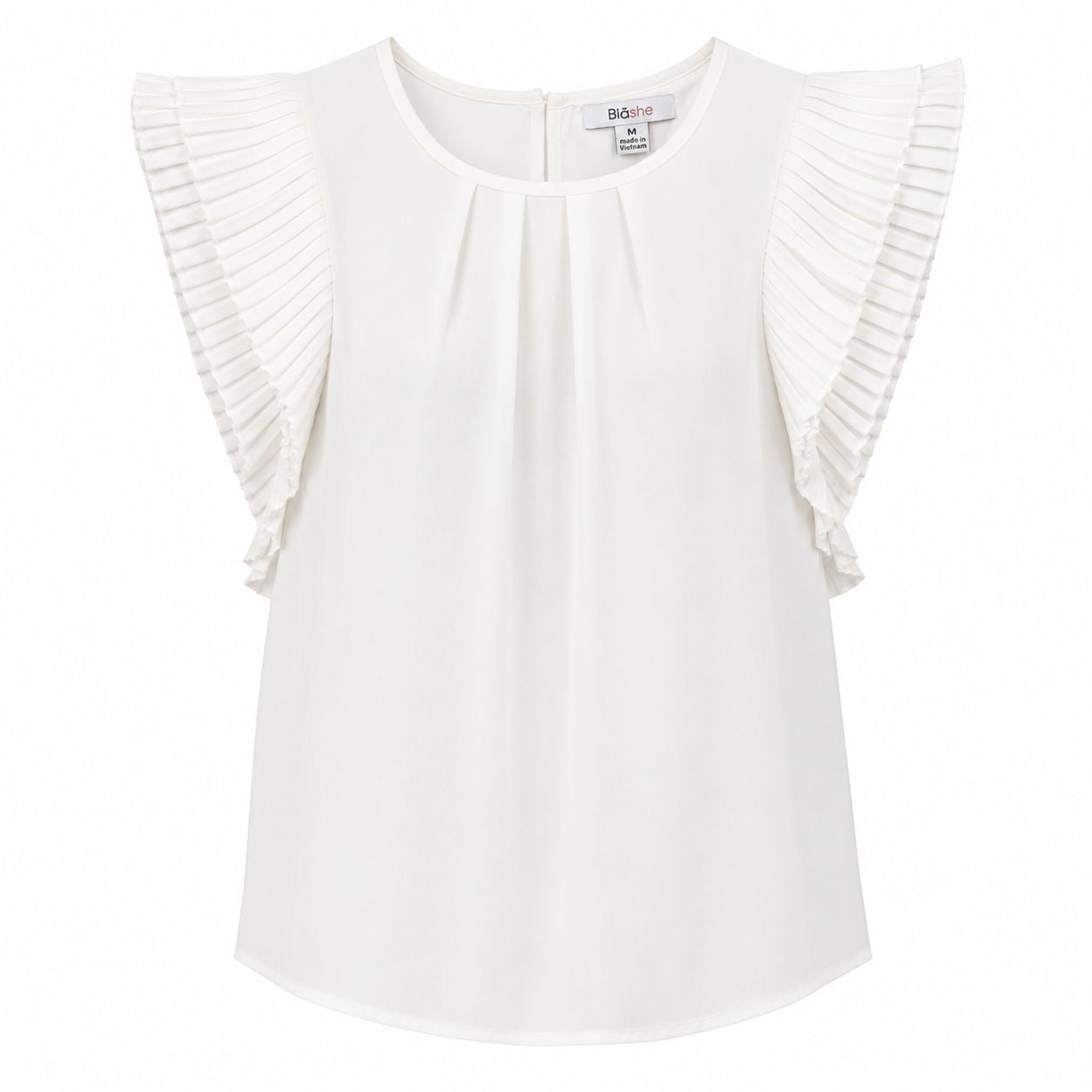 Blashe White blouse of the brand Biáshe has short sleeves