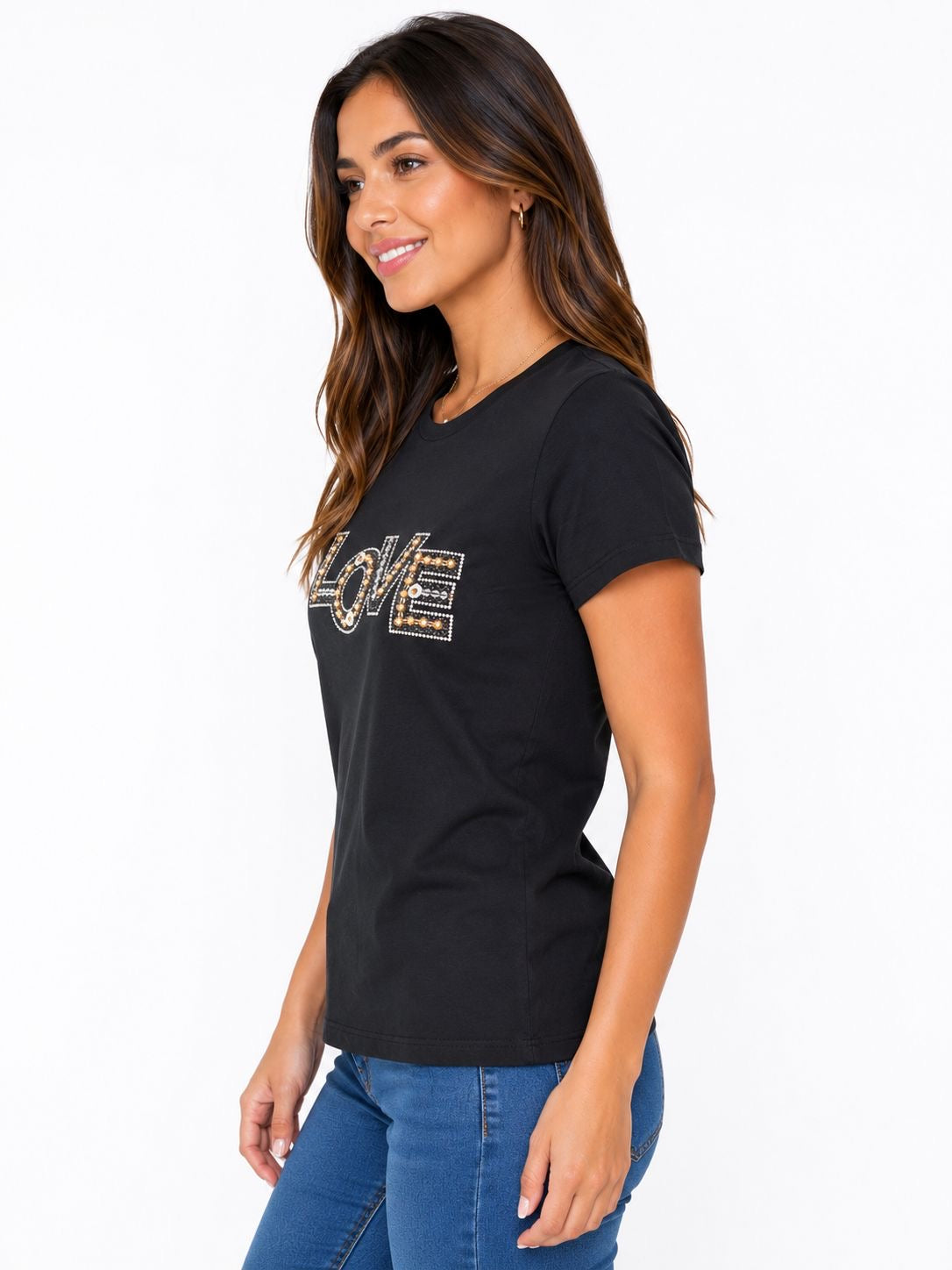 VIVID-T-shirt for women in black from the Vivid brand