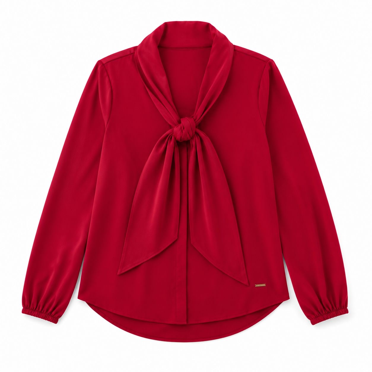 Anne Klein Long-sleeved blouse with high collar and a bow of the same fabric