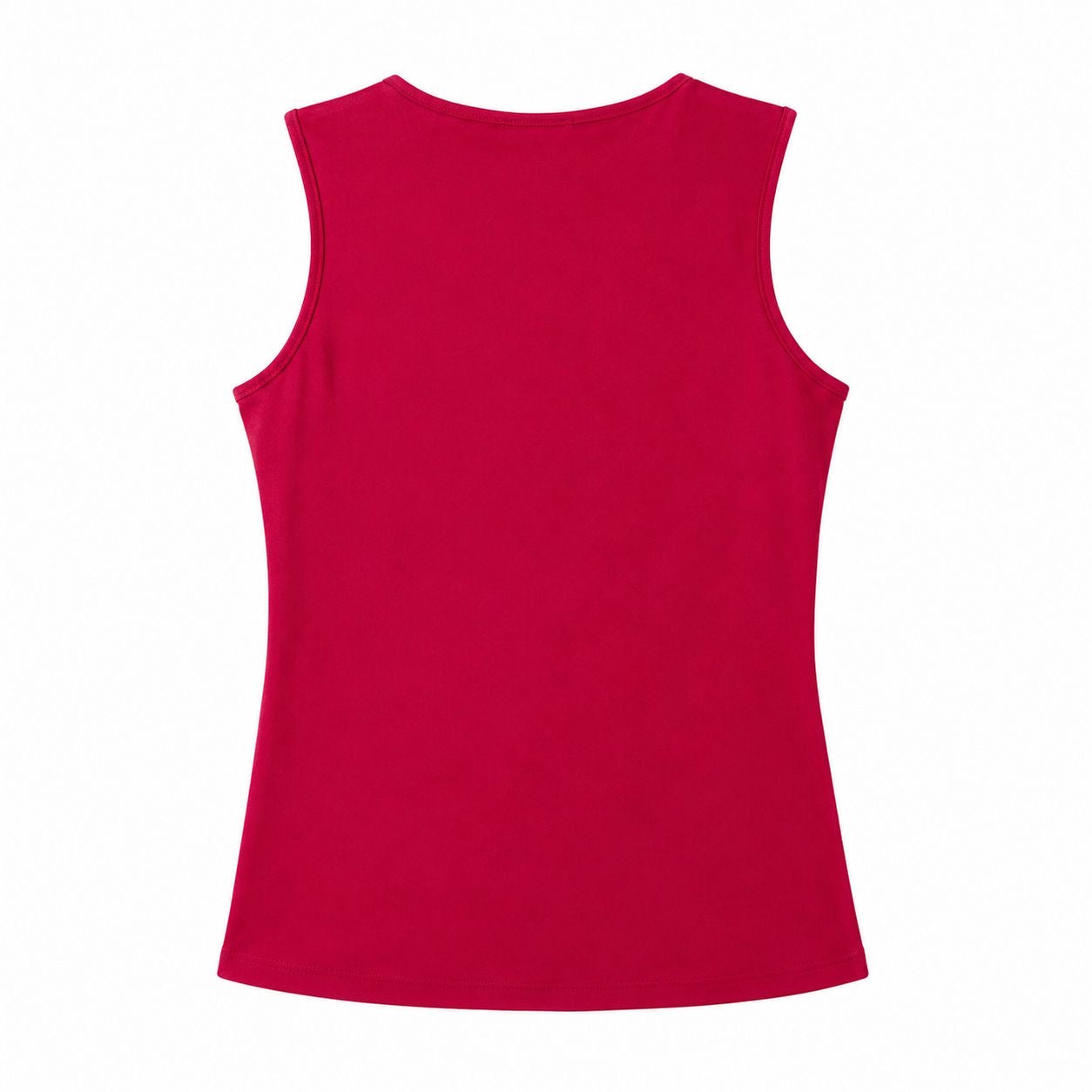 Tommy Hilfiger sleeveless blouse in fuchsia color with golden eyelet details on the collar