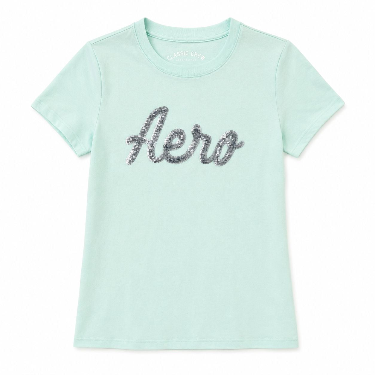 Aero Script Sequin Graphic Tee Women’s