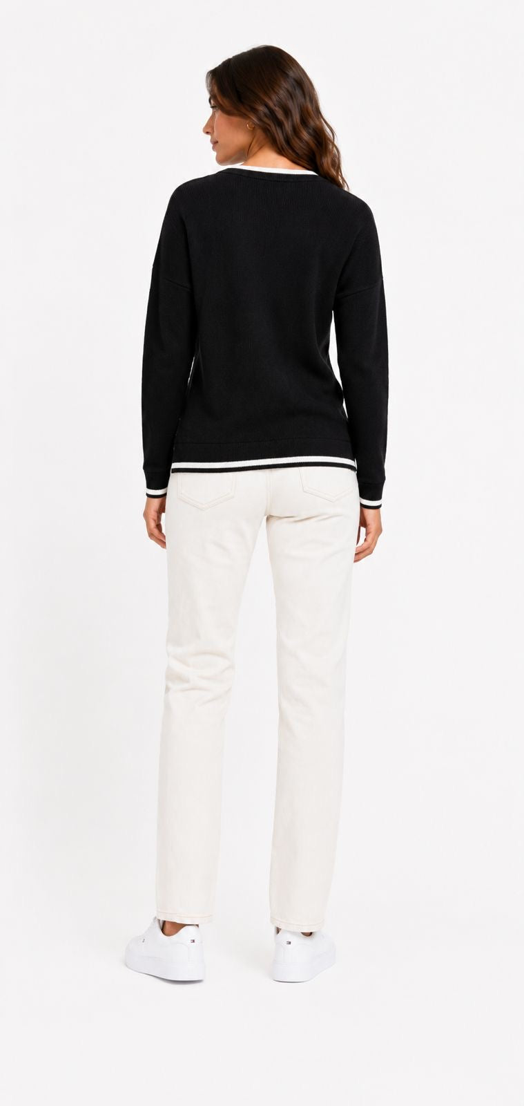 Michael Kors women's black long-sleeved sweater