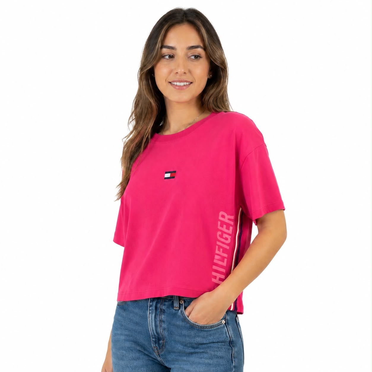 Tommy Hilfiger Sport Top with front logo and side ribbon design