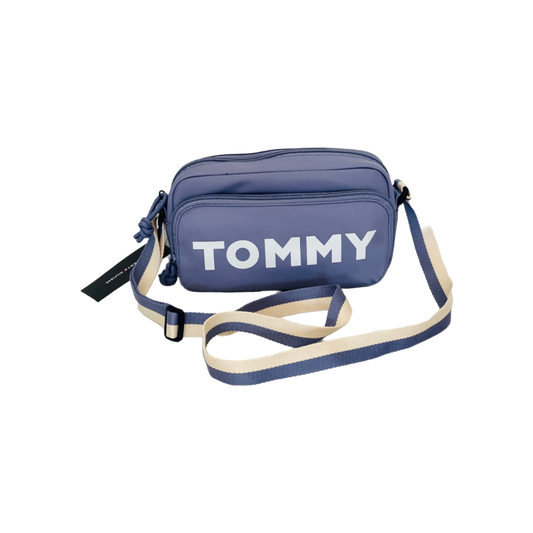 Tommy Hilfiger Blue Signature Logo Double Zip Crossbody