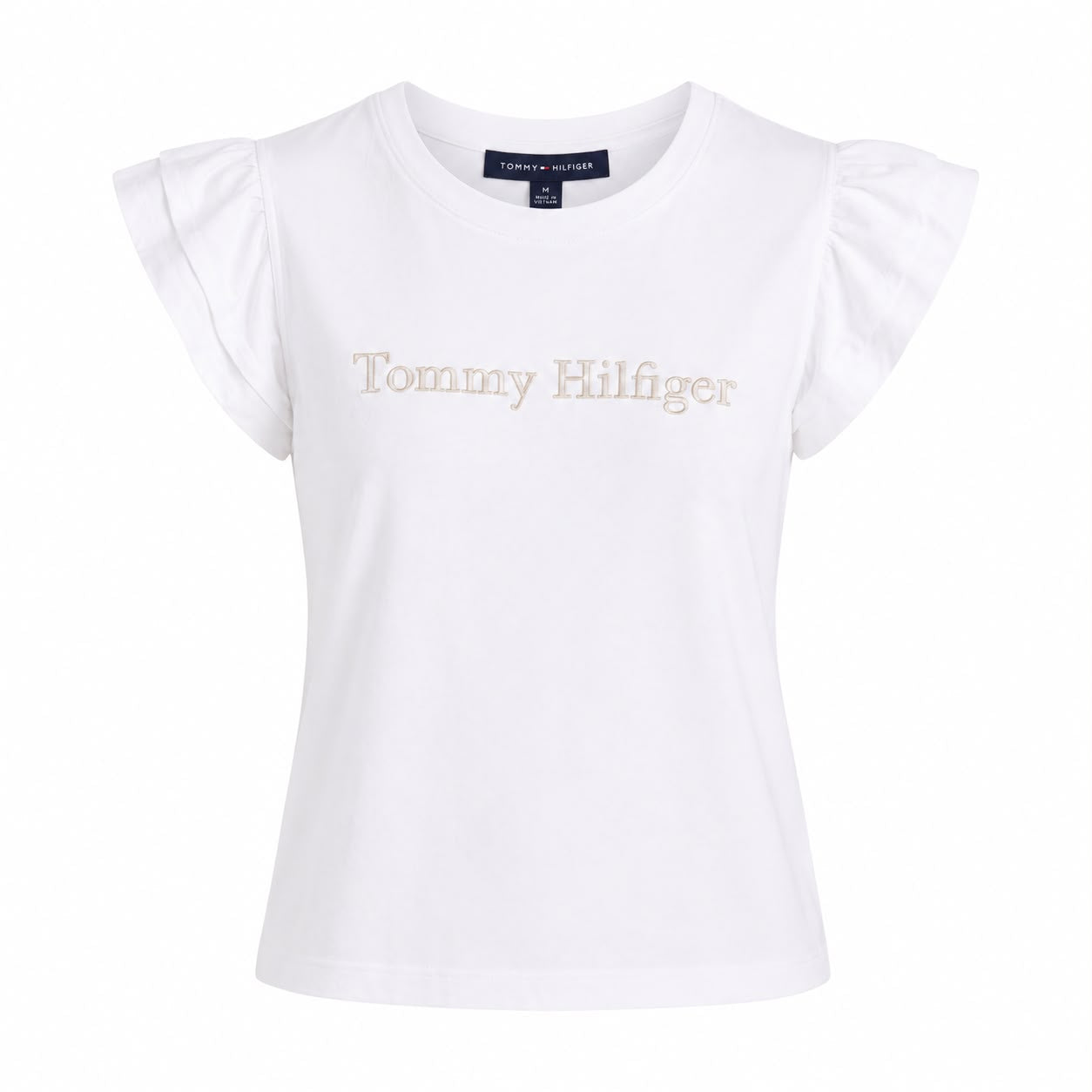 Tommy Hilfiger t-shirt features sleeves with ruffles