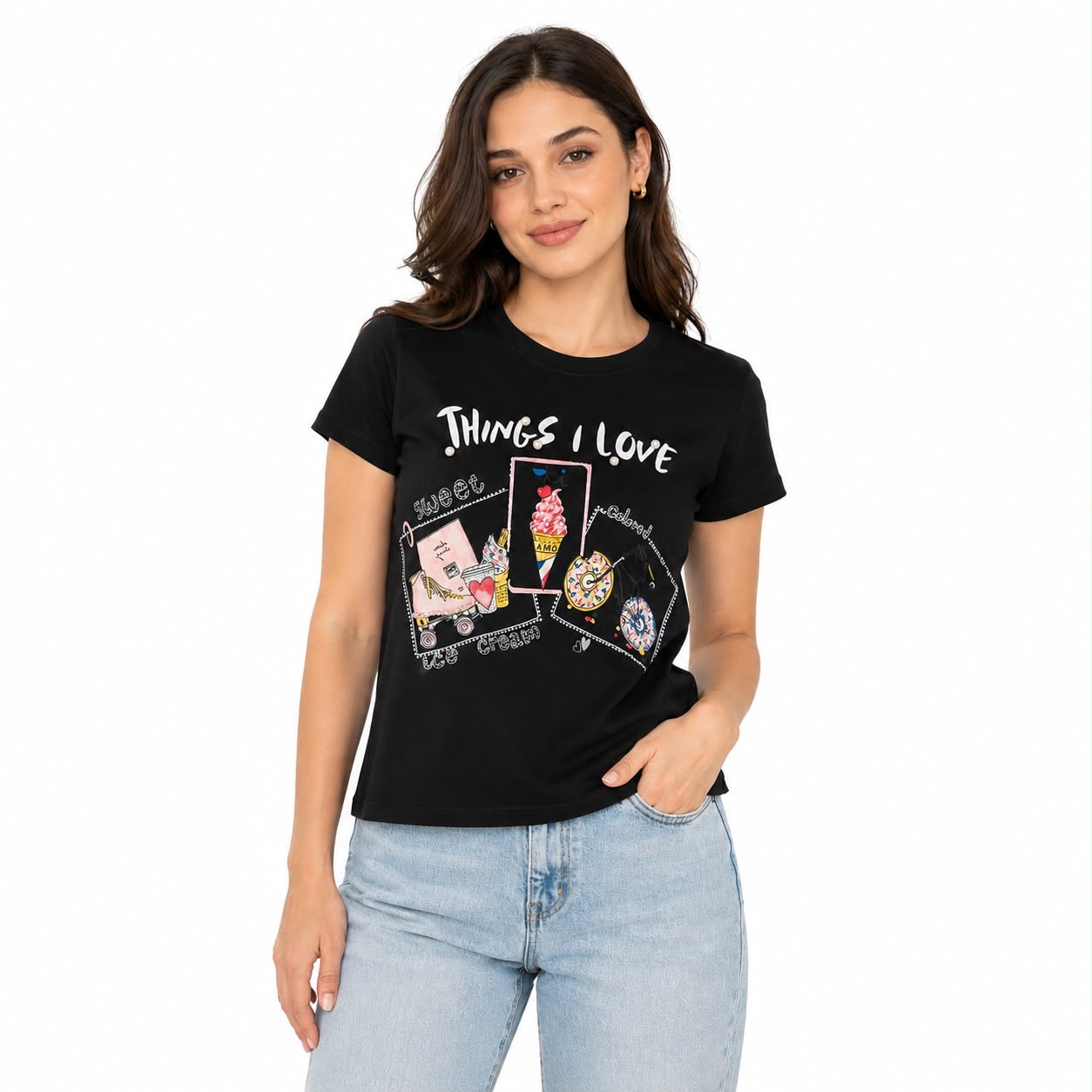 VINIZBENA- Black T-Shirt