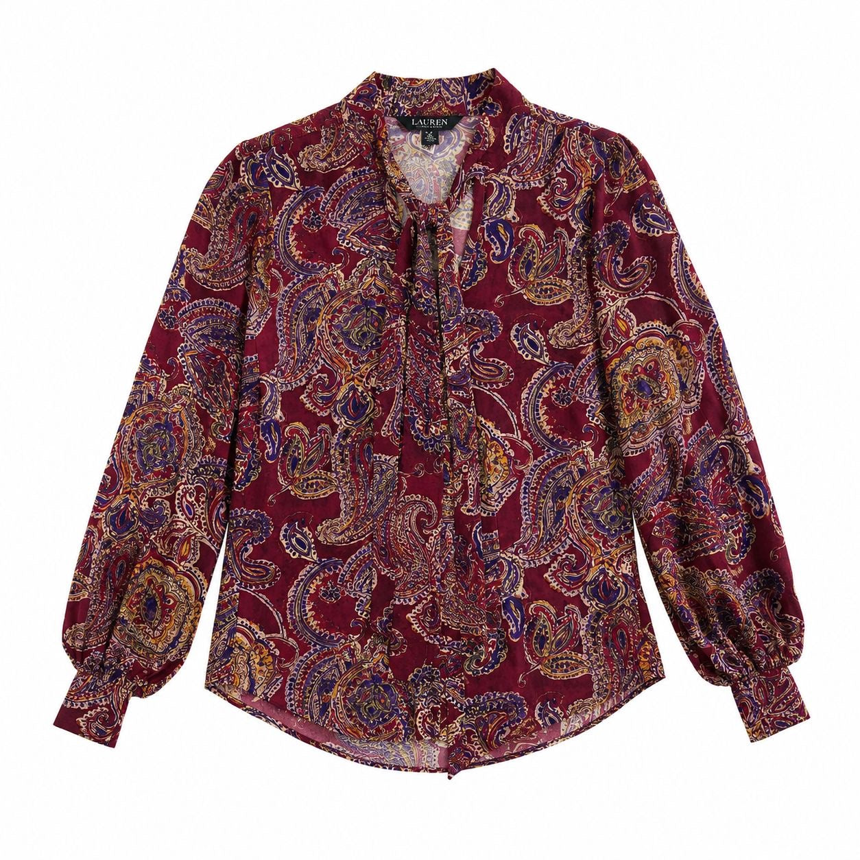 Ralph Lauren Women's Tie Neck Shirt