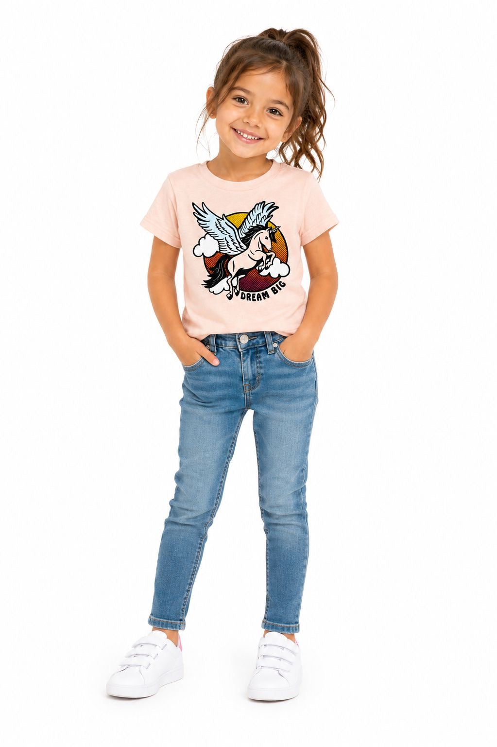 OLD NAVY-Pink short-sleeved t-shirt for girls