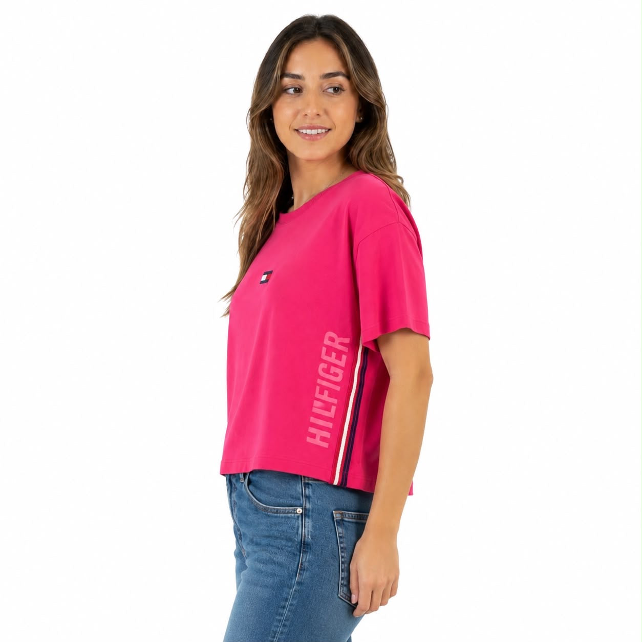 Tommy Hilfiger Sport Top with front logo and side ribbon design