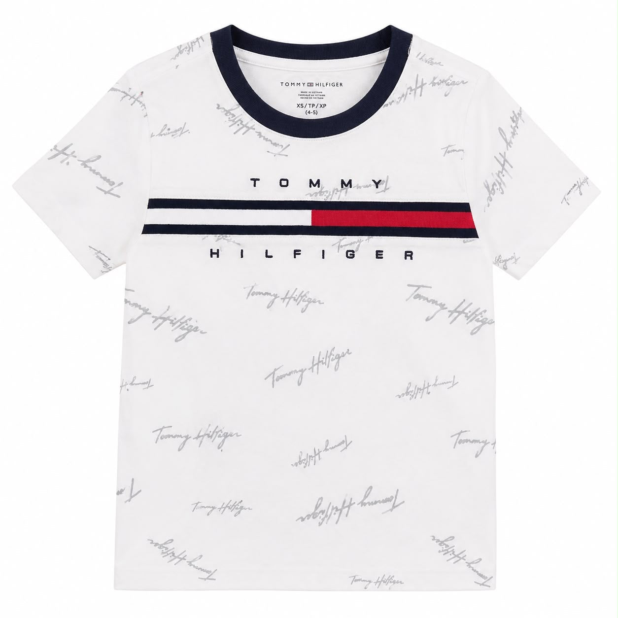 Tommy Hilfiger Kids' Signature Flag Stripe Logo T-Shirt