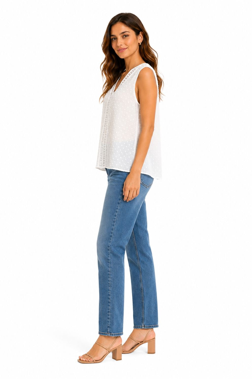 NAIF-White sleeveless blouse from the Naïf brand