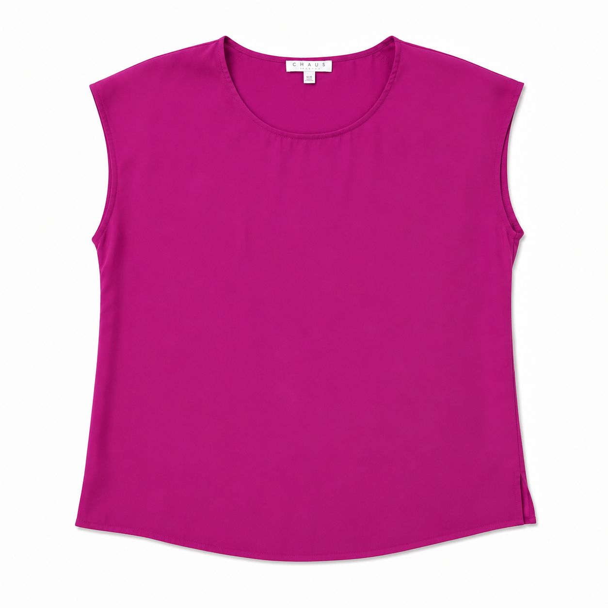 Chaus blouse with round neck and sleeveless design