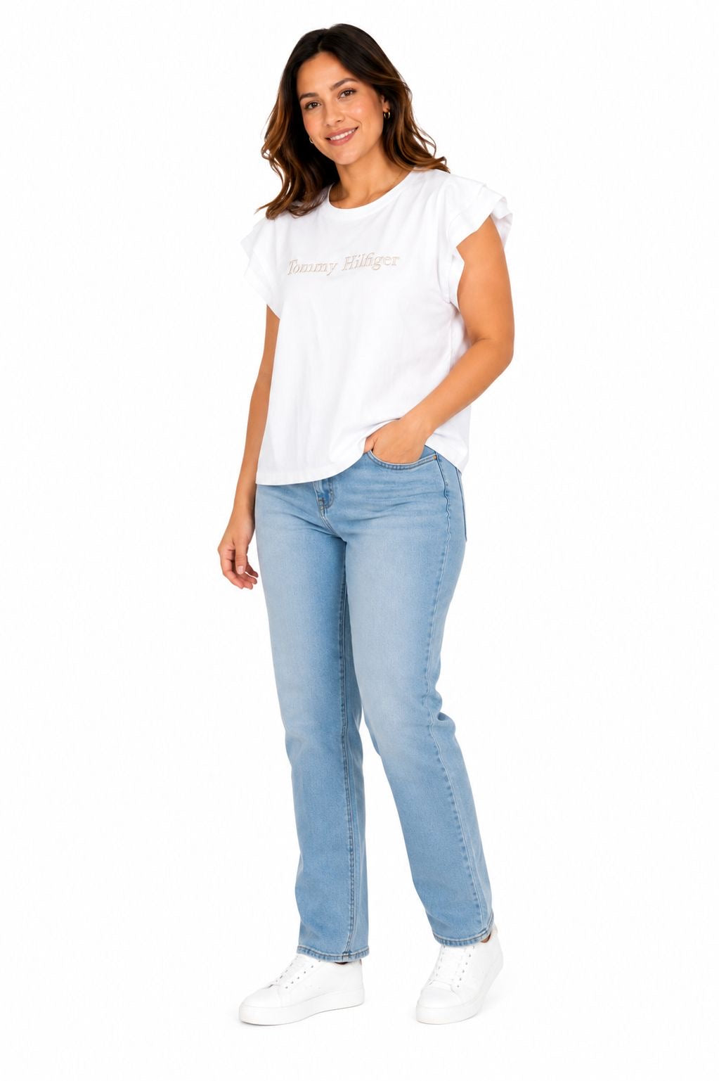 Tommy Hilfiger-White t-shirt for women from the Tommy Hilfiger brand