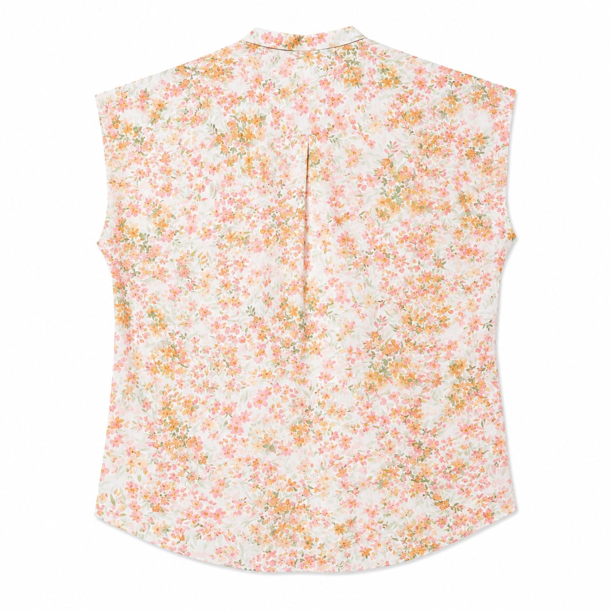Cynthia Steffe Circle of Trust Alana sleeveless blouse in Orange Blossom print