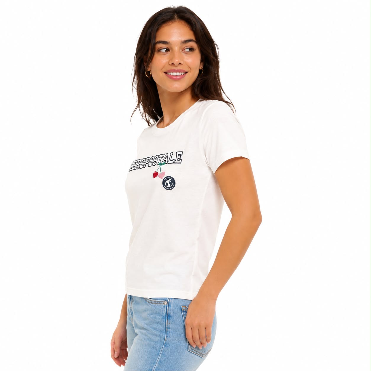 Aeropostale Cherry Heart Graphic Tee Women’s