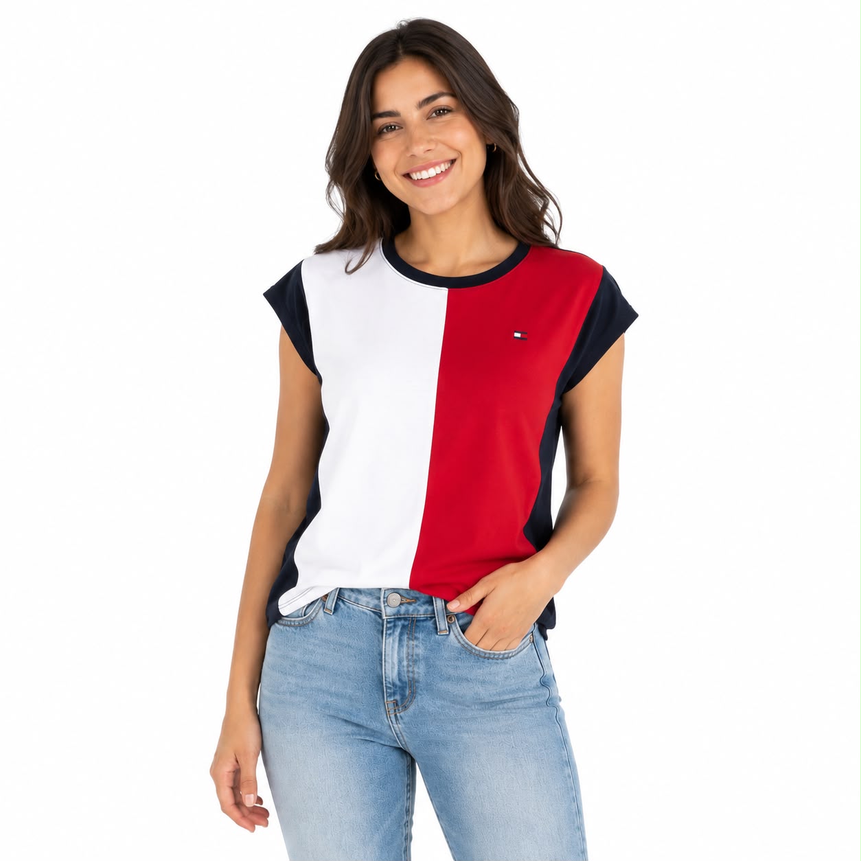 Tommy Hilfiger women's shirt or sleeveless shirt cut blouse