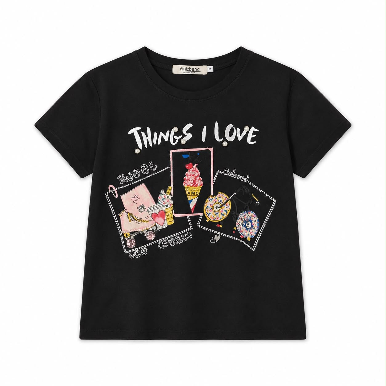 VINIZBENA- Black T-Shirt