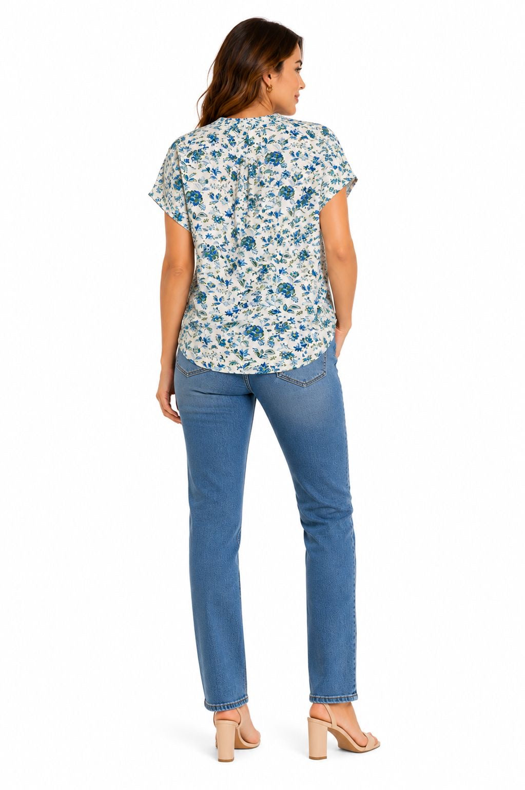 CYNTHIA STEFFE-Floral Blouse, made of fresh and light cotton