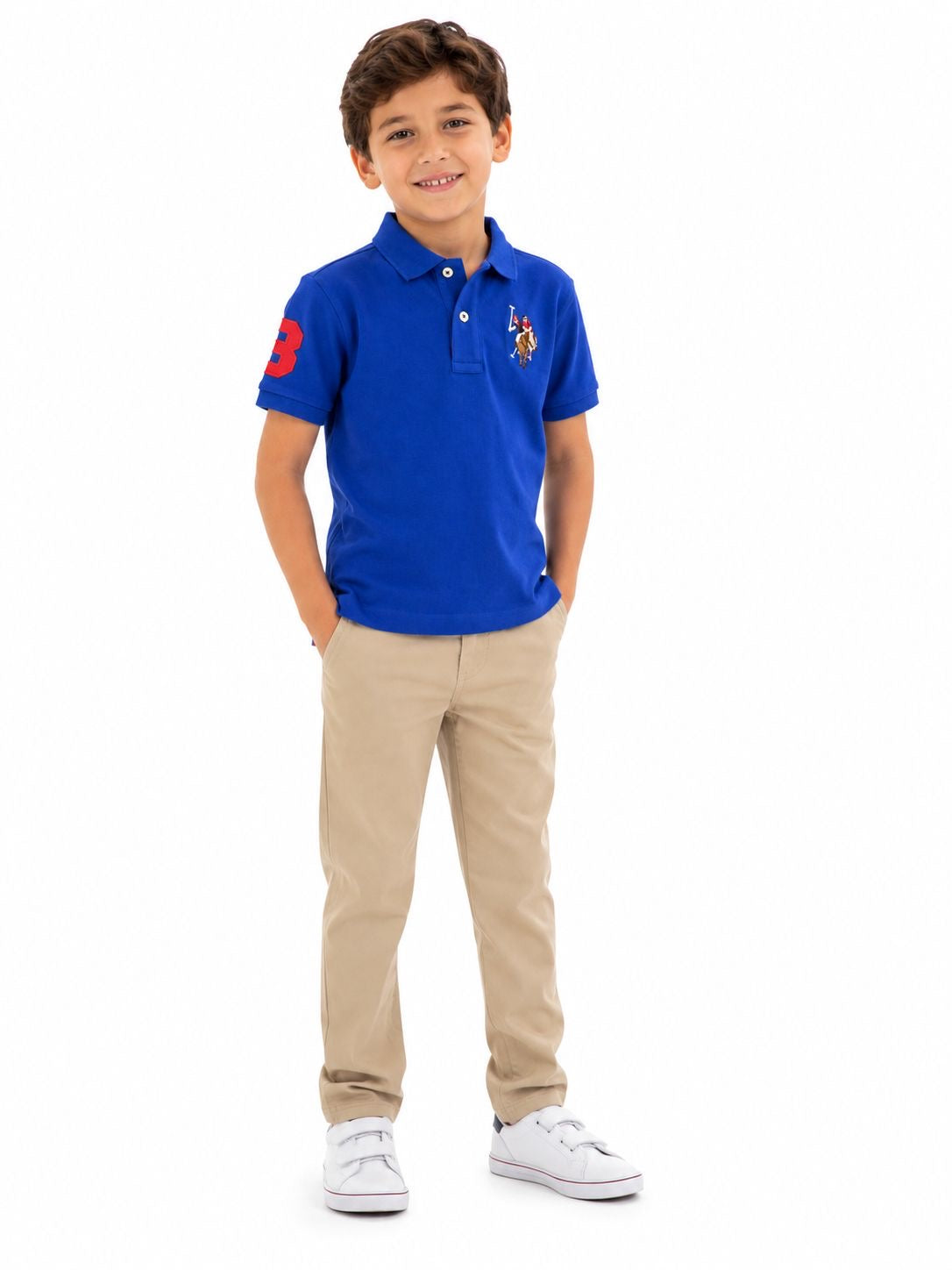 U.S. POLO ASSN-Classic blue polo shirt