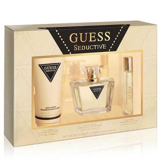 Guess Seductive For Women Set: EDT+EDT+Body Lotion (2.5+0.5+6.7)oz