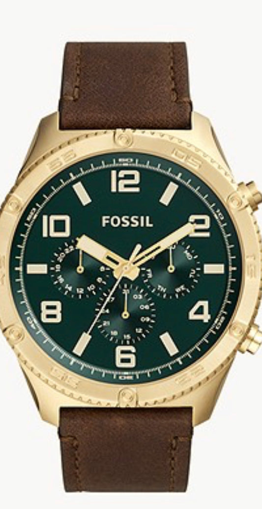 Fossil Brox Multifunction Medium Brown Leather Watch