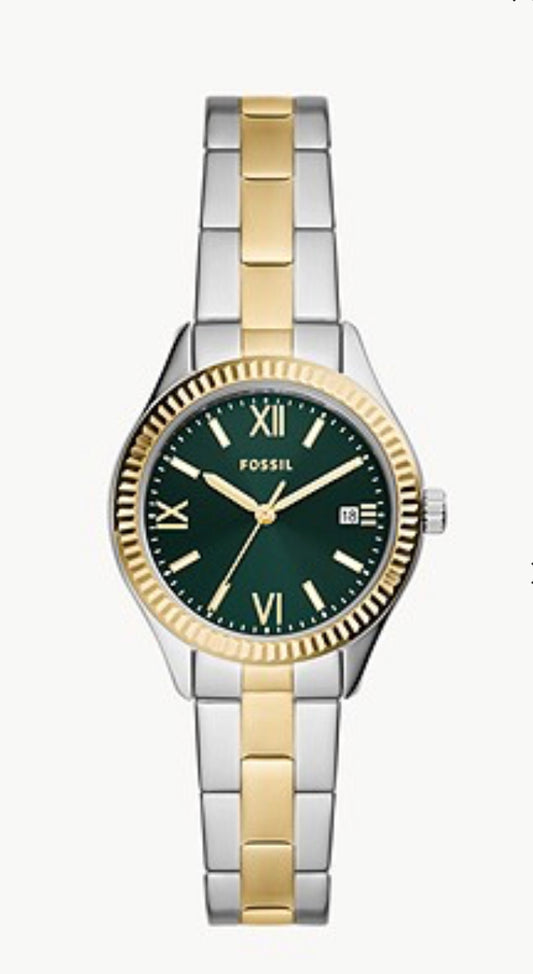 Fossil Rye Three-Hand Date Two-Tone Stainless Steel Watch