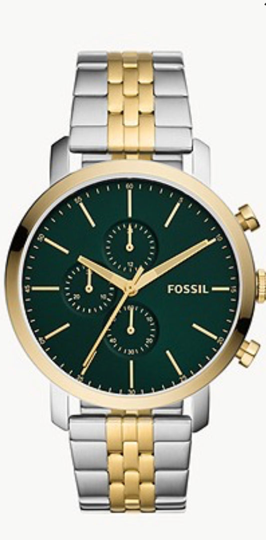 Fossil Luther Chronograph Two-Tone Stainless Steel Watch