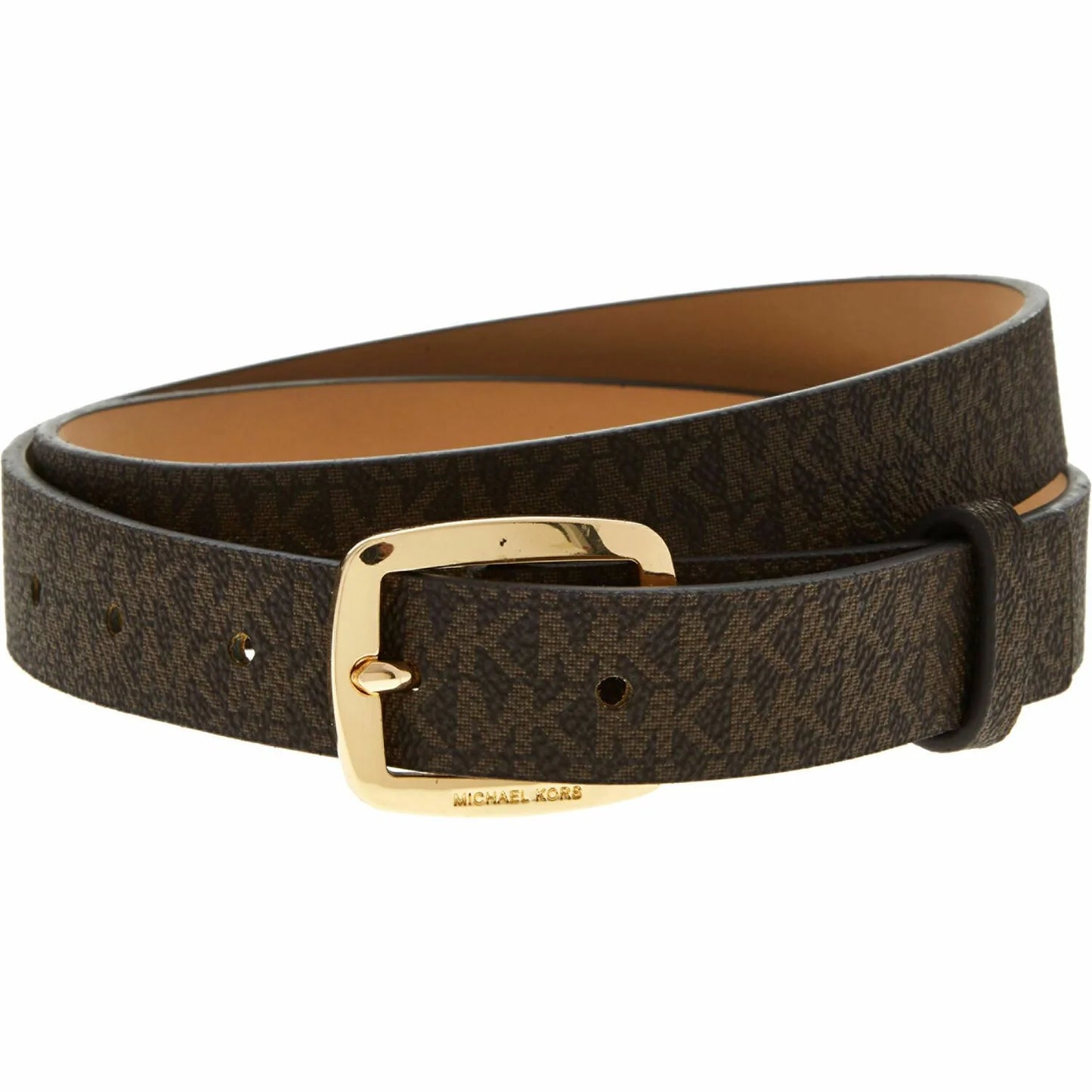 MICHAEL KORS Women's Faux Leather Monogram Belt