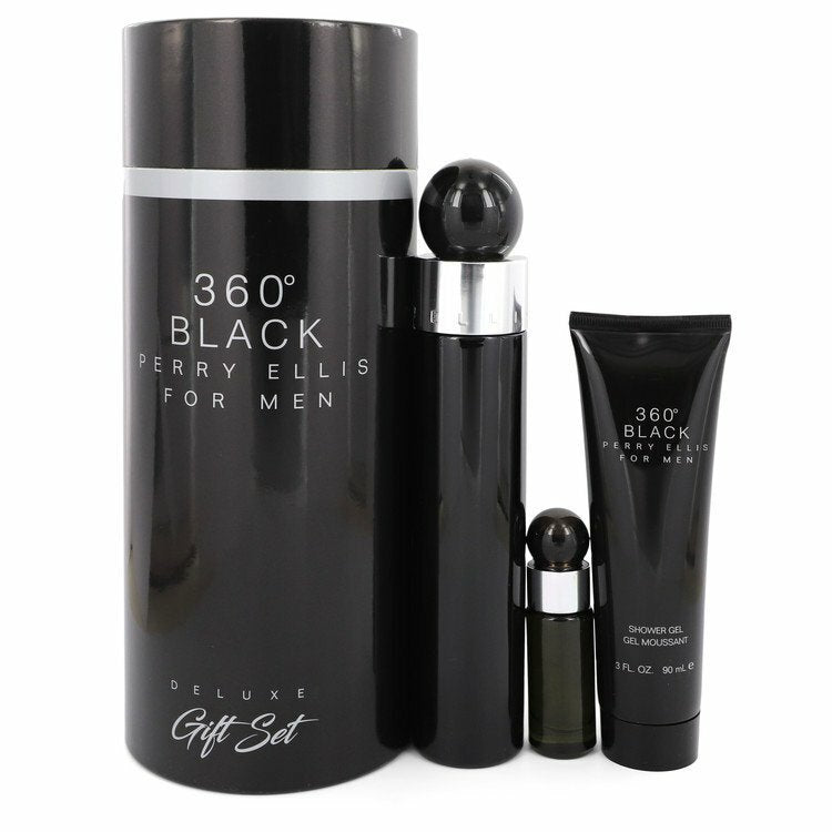 Perry Ellis 360 Black by Perry Ellis, 3 Piece Gift Set for Men