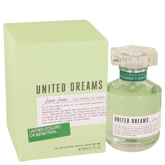 United Dreams Live Free by Benetton Eau De Toilette Spray 2.7 oz For Women