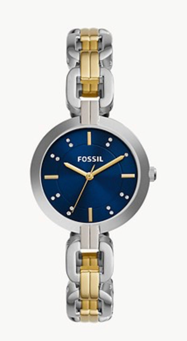 Fossil Kerrigan Three-Hand Two-Tone Stainless Steel Watch