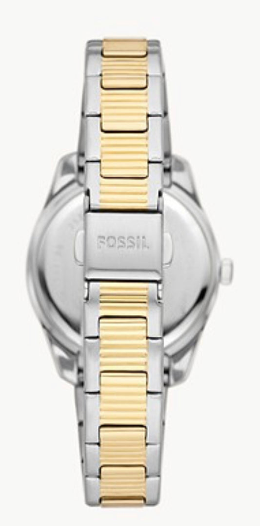 Fossil Scarlette Three-Hand Day-Date Two-Tone Stainless Steel Watch