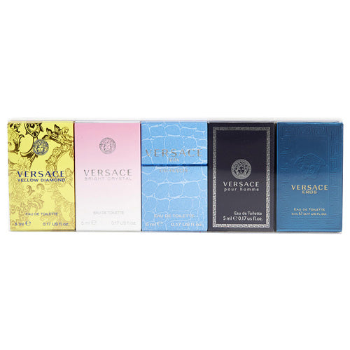 Versace Miniatures Variety Selection for Men & Women 5x 5ml EDT Gift Set