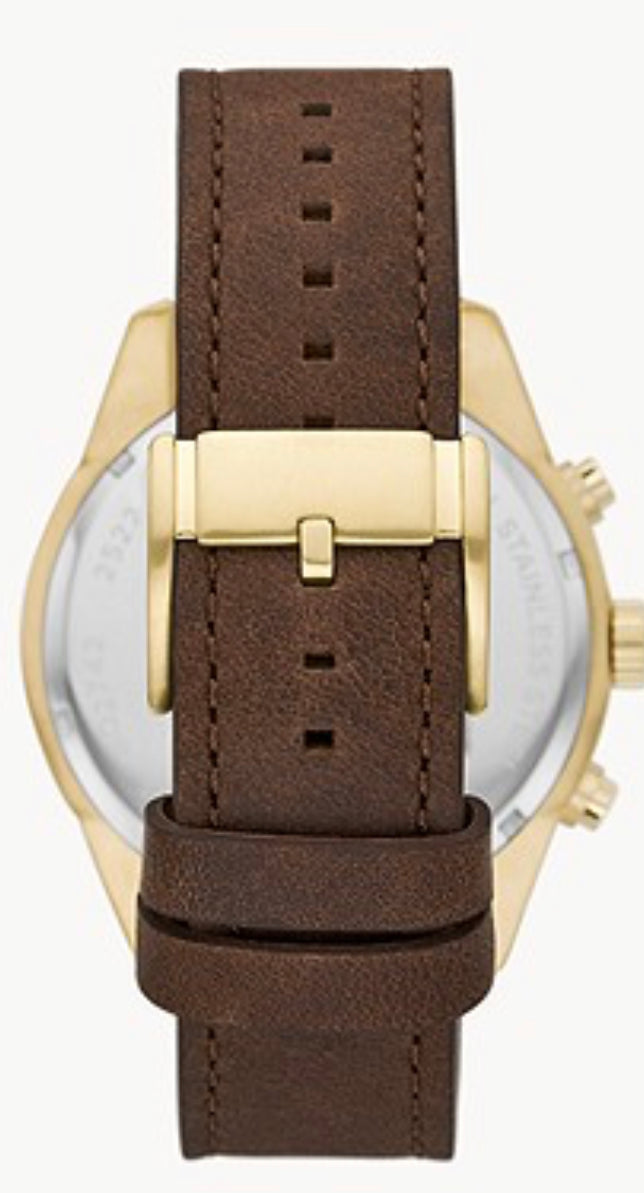 Fossil Brox Multifunction Medium Brown Leather Watch